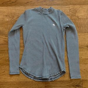 Abercrombie Kids Black and White Striped  Long Sleeve Top